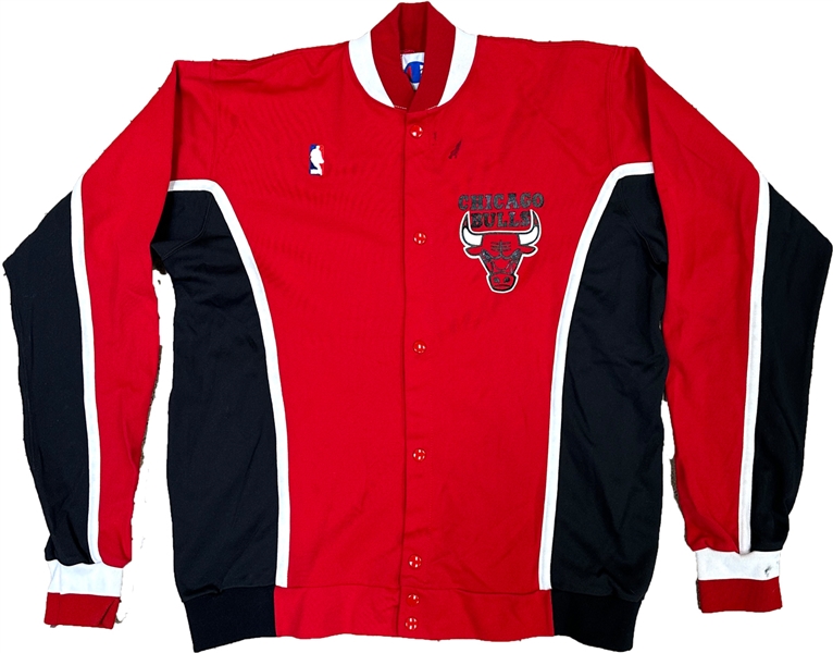 Michael Jordan Worn 1990-91 Chicago Bulls Warm-Up Jacket (Championship Season/Finals MVP/MVP Season)(Bulls Charities LOA)