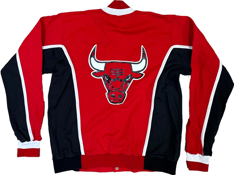 Michael Jordan Worn 1990-91 Chicago Bulls Warm-Up Jacket (Championship Season/Finals MVP/MVP Season)(Bulls Charities LOA)