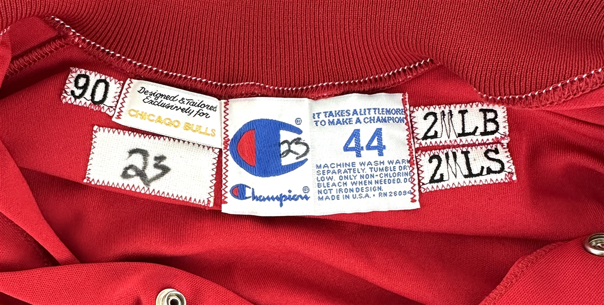 Michael Jordan Worn 1990-91 Chicago Bulls Warm-Up Jacket (Championship Season/Finals MVP/MVP Season)(Bulls Charities LOA)