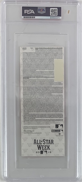 Mike Trout Signed 2015 All Star Game Ticket :: Trout All-Star MVP Performance! (PSA/DNA Encapsulated)