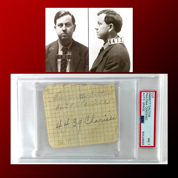 The Reformed Outlaw: Emmett Dalton RARE Signed Note Page (PSA/DNA Encapsulated)