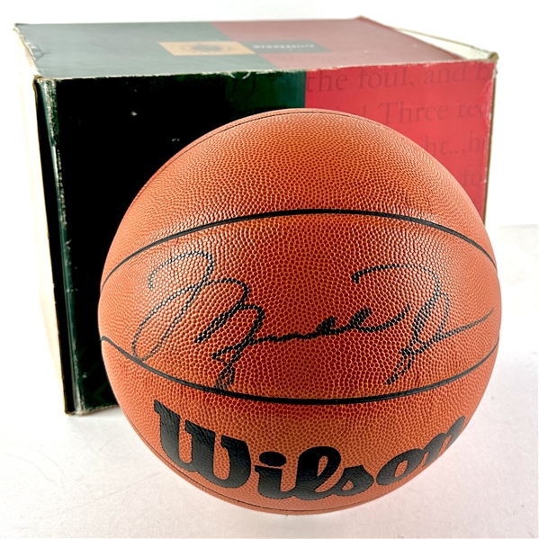 Michael Jordan Signed Wilson Official Jet Leather Basketball (UDA COA, PSA/DNA LOA & Beckett/BAS LOA)