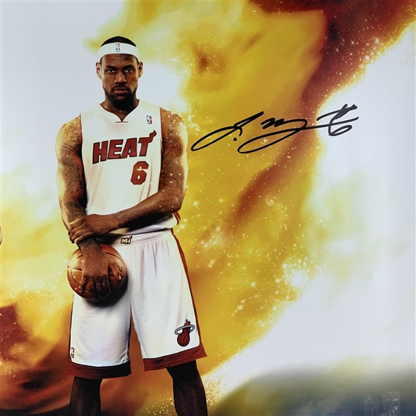 Heat Legends: Lebron James & Dwyane Wade Signed Limited Edition 24 x 16 Color Photo (UDA COA)