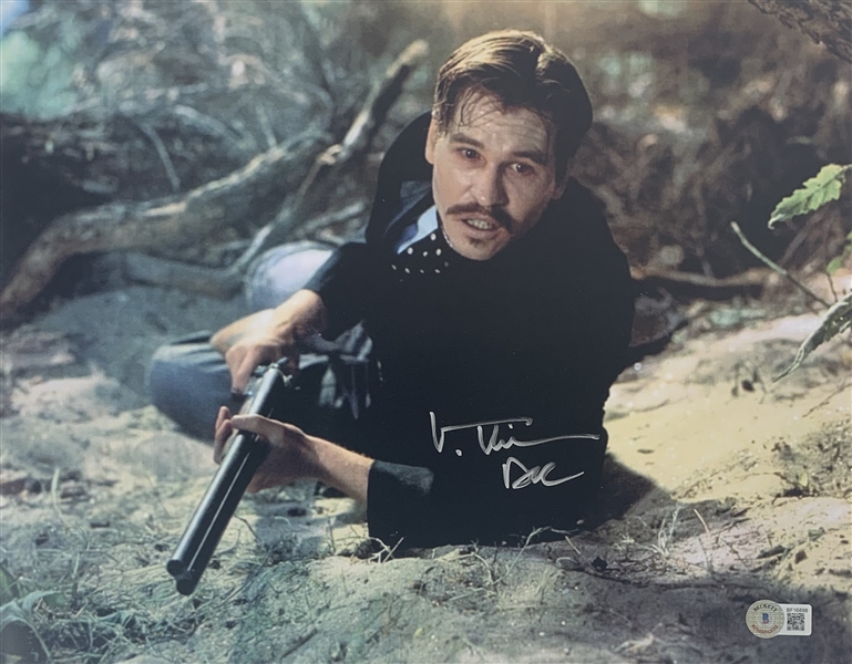 Val Kilmer Signed 11 x 14 Photo from Tombstone with Doc Inscription (Beckett/BAS)