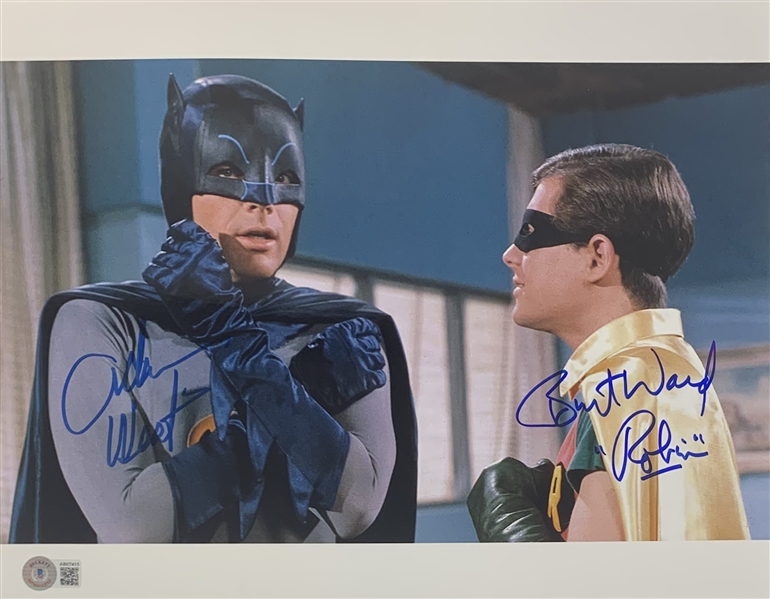 Batman (TV Series) Signed & Inscribed 11 x 14 Color Photo (Beckett/BAS LOA)