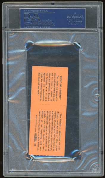 1952 Philadelphia A's Ticket Stub : Game 1 Mantle HR #22! (PSA/DNA Encapsulated)