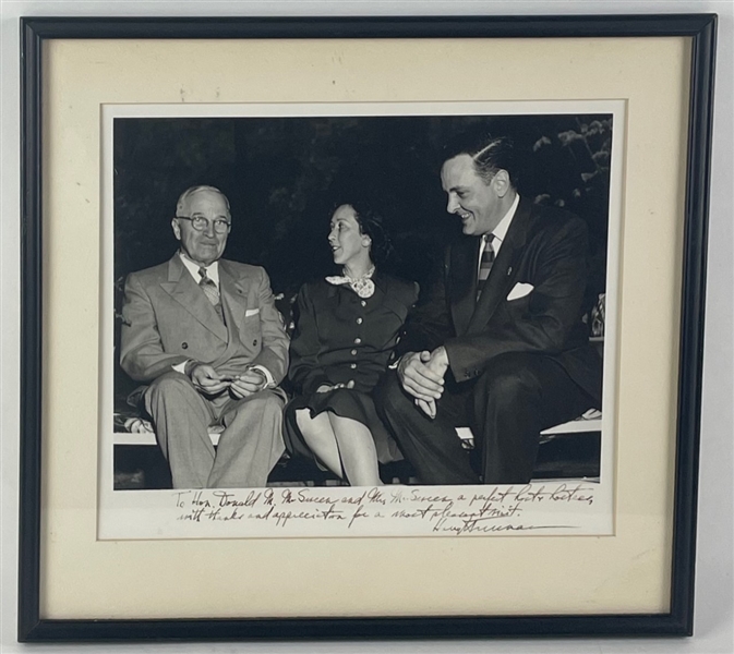 Harry Truman Signed & Inscribed B&W Photograph (Beckett/BAS)