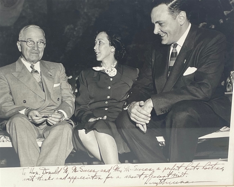 Harry Truman Signed & Inscribed B&W Photograph (Beckett/BAS)