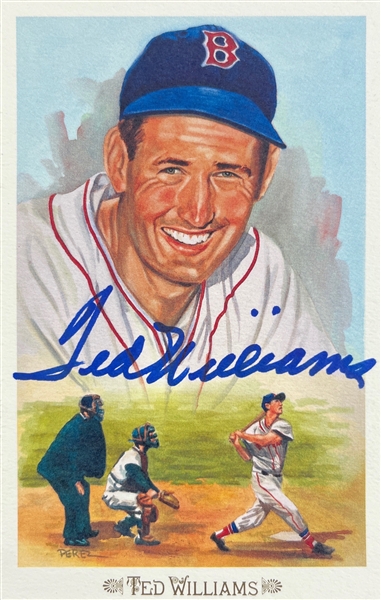 Ted Williams Signed Lot of 4 1989 Postcards (Third Party Guaranteed)