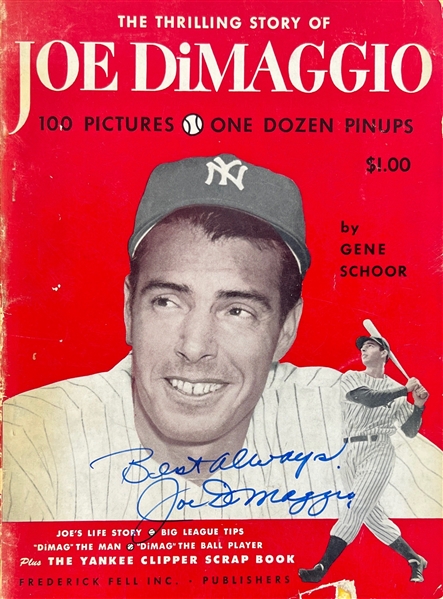 Joe DiMaggio Signed Lot of 5 w/ Memorial Pamphlet & Memorabilia (Third Party Guaranteed)