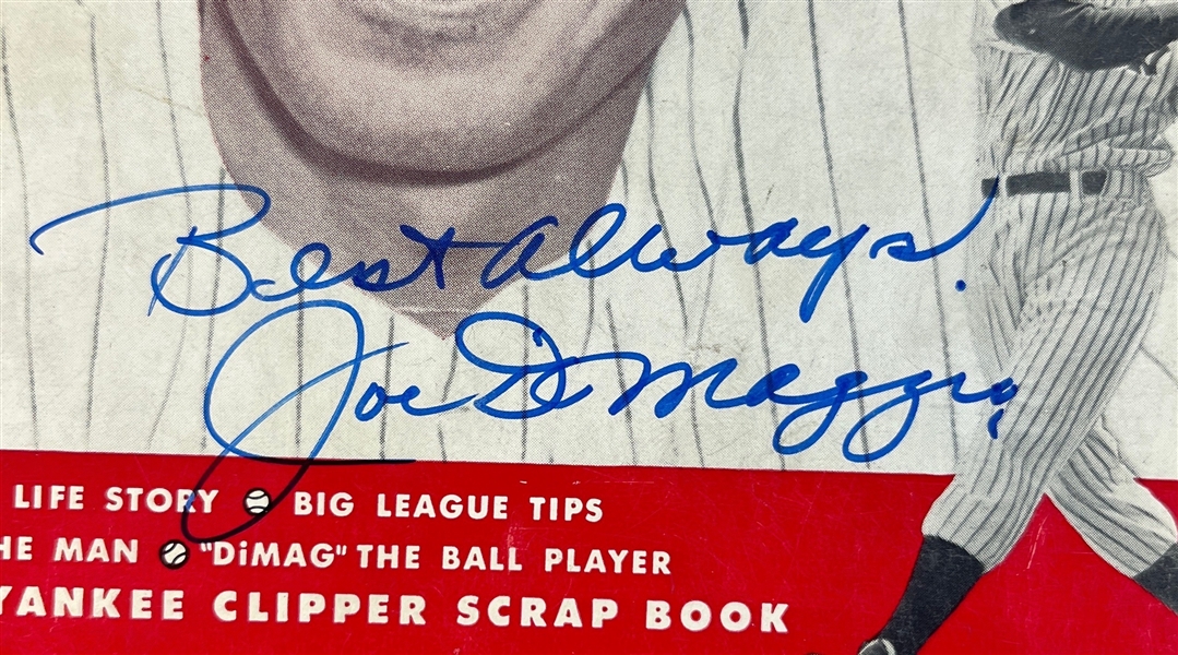 Joe DiMaggio Signed Lot of 5 w/ Memorial Pamphlet & Memorabilia (Third Party Guaranteed)