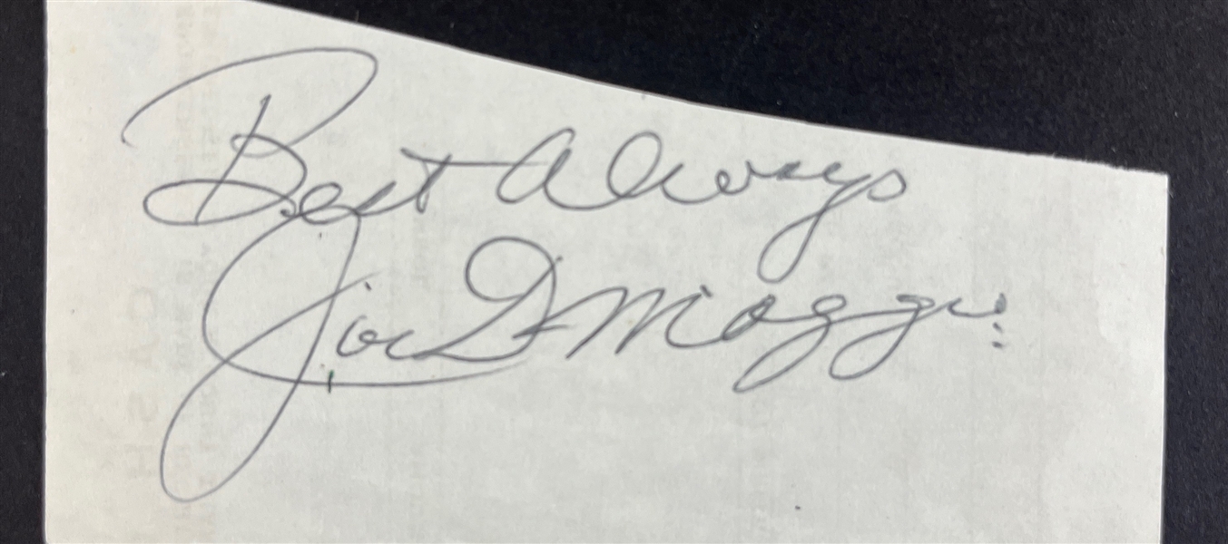Joe DiMaggio Signed Lot of 5 w/ Memorial Pamphlet & Memorabilia (Third Party Guaranteed)