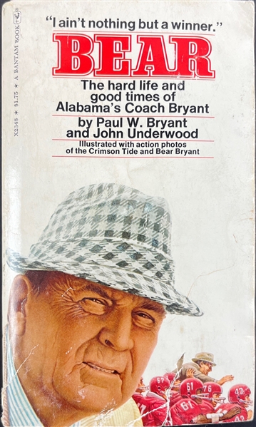Paul Bear Bryant Dual Signed Paperback Football Book (JSA LOA)