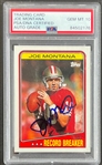 Joe Montana Signed 1988 Topps Record Breaker TC w/ Gem Mint 10 Auto! (PSA/DNA)