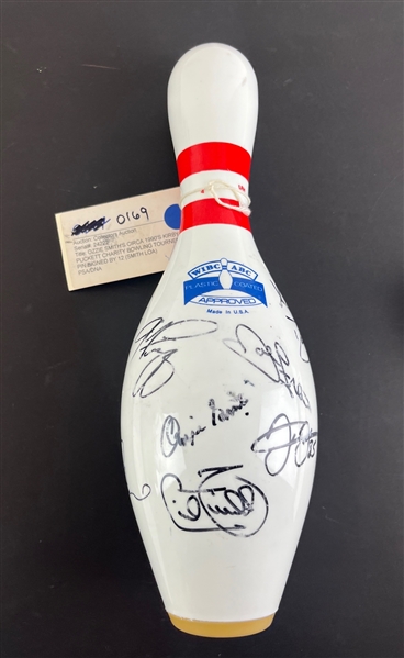 Ozzie Smith's Multi-Signed 1990's Kirby Puckett Bowling Pin (12 Sigs)(Smith LOA)(Third Party Guaranteed)