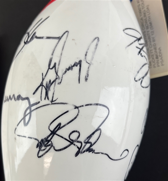 Ozzie Smith's Multi-Signed 1990's Kirby Puckett Bowling Pin (12 Sigs)(Smith LOA)(Third Party Guaranteed)