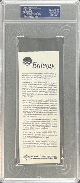 2012 New Orleans Hornets Full Ticket :: Kobe Bryant Hits 30,000 PTS! (PSA/DNA Encapsulated)