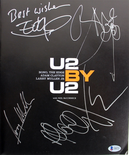 U2 Group Signed U2 By U2 Hardcover Book (BAS/Beckett)