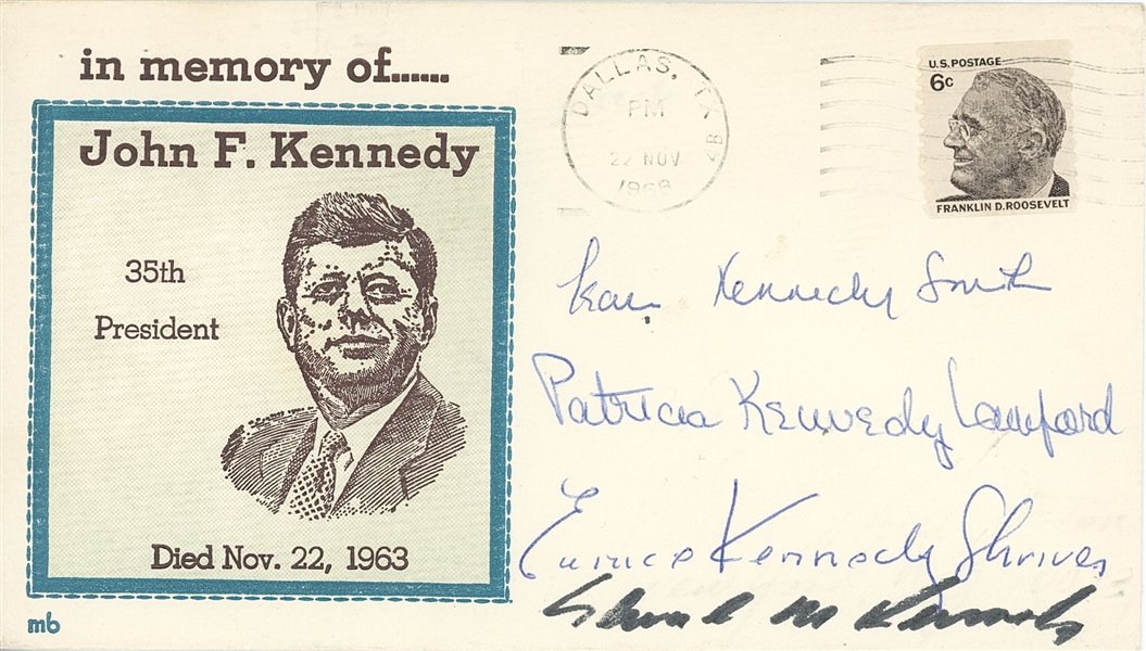 The Kennedy Family Multi-Signed Cover (4 Sigs) (Beckett/BAS LOA)