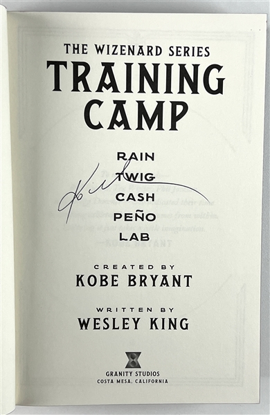 Kobe Bryant Signed “The Wizenard Series Training Camp” Book (JSA LOA)