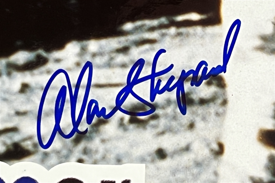 Alan Shepard Signed Oversized 12.75” x 16.5” Ad (JSA Authentication)