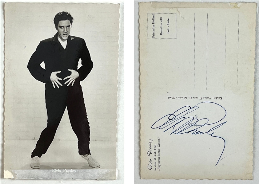 Elvis Presley Signed 3.5” x 5.5” Photo Postcard (REAL LOA) 