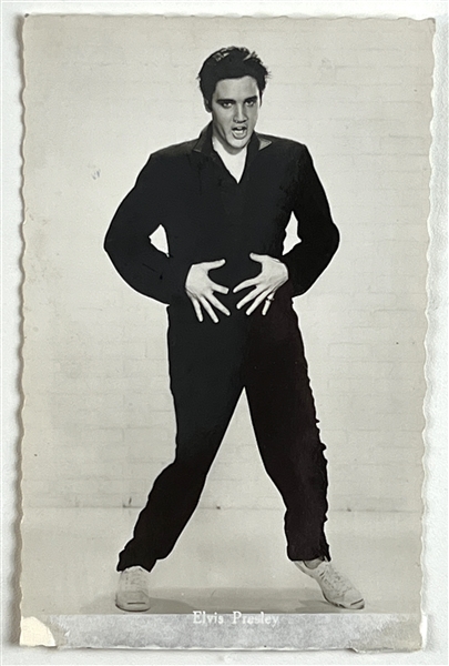 Elvis Presley Signed 3.5” x 5.5” Photo Postcard (REAL LOA) 