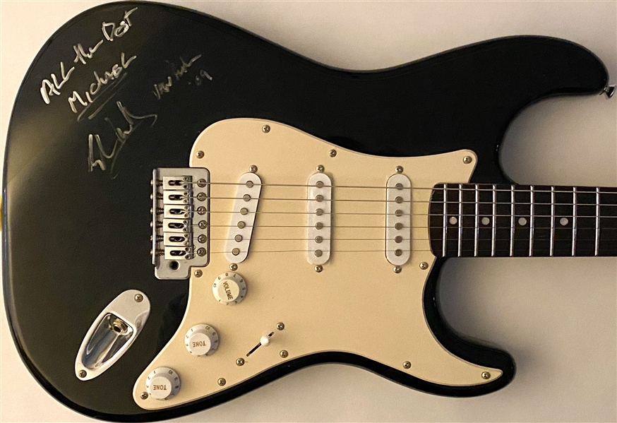 Eddie Van Halen In-Person Signed Fender Squier Stratocaster Guitar (Third Party Guaranteed) 