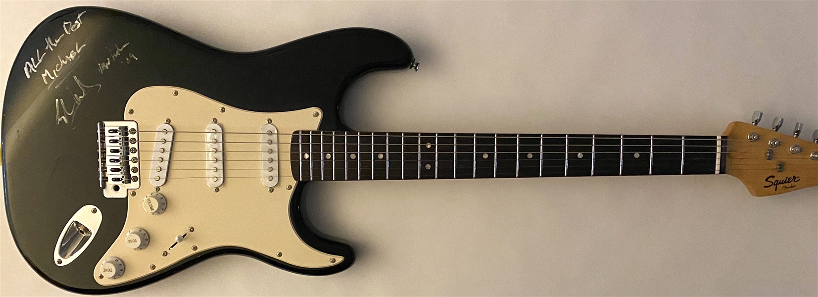 Eddie Van Halen In-Person Signed Fender Squier Stratocaster Guitar (Third Party Guaranteed) 