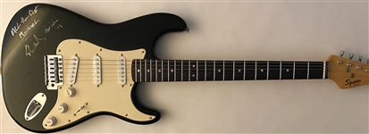 Eddie Van Halen In-Person Signed Fender Squier Stratocaster Guitar (Third Party Guaranteed) 