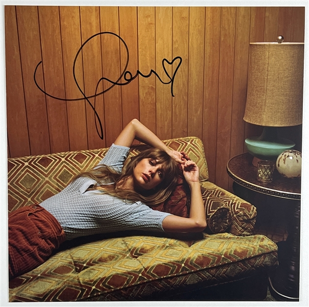 Taylor Swift Signed “Midnights” “Moonstone Blue Marbled Vinyl Disc Special Edition” w/ Signed Photo Insert (Third Party Guaranteed)
