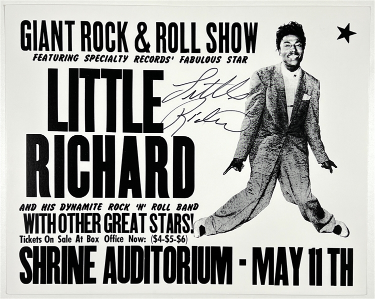 Little Richard In-Person Signed 20” x 16” Replica Poster (Third Party Guaranteed)