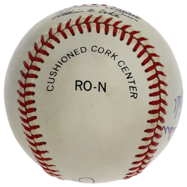 Sandy Koufax, Don Drysdale, Duke Snider Dodgers HOF’ers Triple-Signed Official National League Baseball (JSA)
