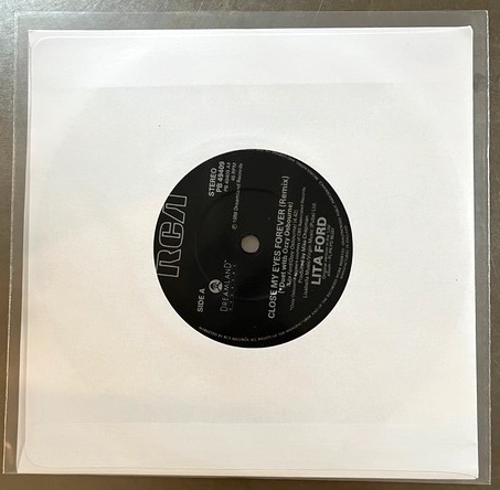 Ozzy Osbourne & Lita Ford “Close my Eyes Forever” 7” Vinyl Record (Third Party Guaranteed) 