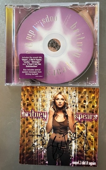 Britney Spears “Oops I Did it Again” Signed CD (Third Party Guaranteed) 