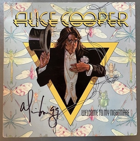 Alice Cooper Signed “Welcome To My Nightmare” Album Record (Third Party Guaranteed)