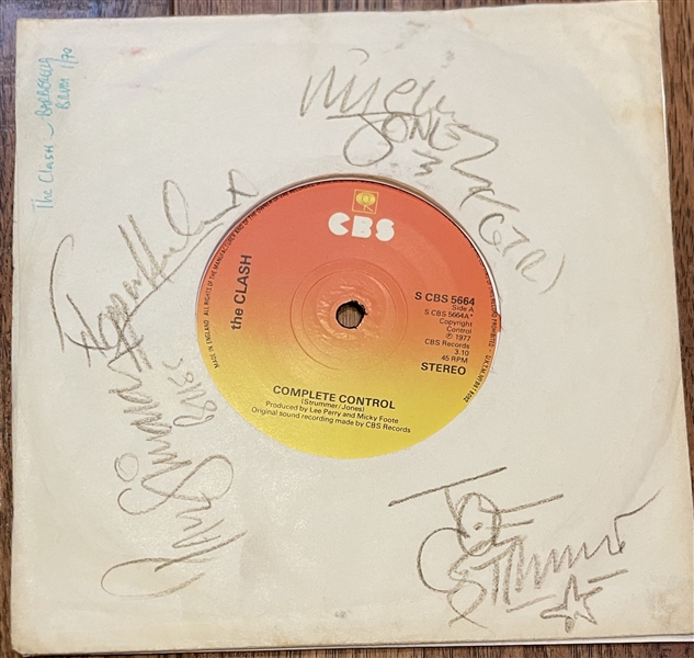 The Clash Fully Group Signed “Complete Control” 7" Vinyl (4 Sigs) (Third Party Guaranteed)