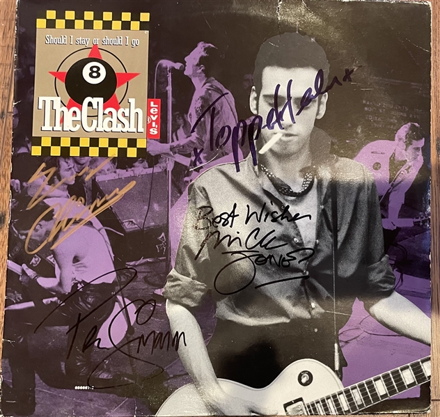The Clash Group Signed “Should I Stay or Should I Go” 12" Vinyl (4 Sigs) (Roger Epperson/REAL LOA)  