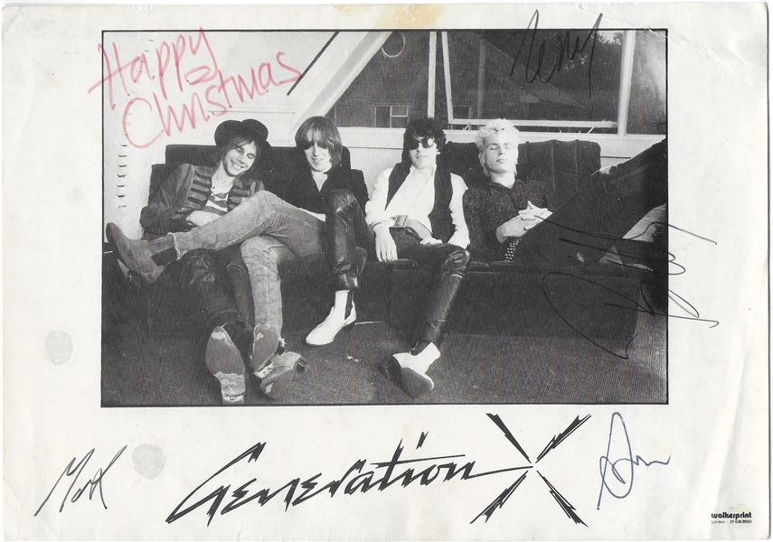 Generation X Group Signed Photograph (4 Sigs) (Roger Epperson/REAL LOA)  