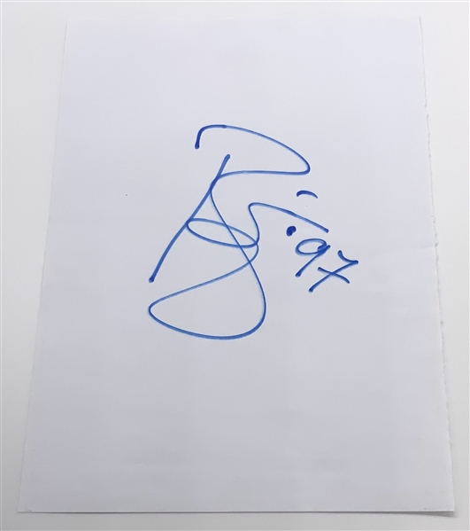 David Bowie Signed Large 8.25 x 6 Page (Andy Peters Bowie Expert) 