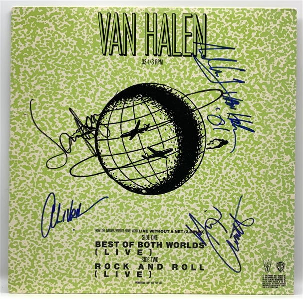 Van Halen Group Signed “Best of Both Worlds” 12" Record (4 Sigs) (Roger Epperson/REAL LOA)  