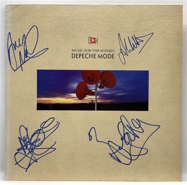 Depeche Mode Group Signed “Music For The Masses Album Record (4 Sigs) (Third Party Guaranteed)