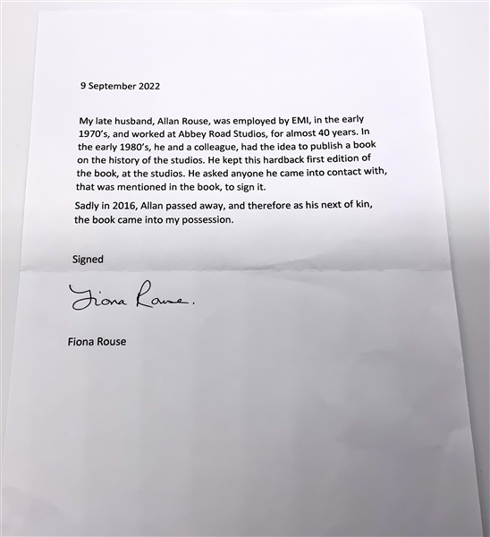 “Abbey Road” Book Signed by Dozens: Beatles’ McCartney, Harrison & Ringo, and Pink Floyd’s Gilmour & Rogers, Ect. (Third Party Guaranteed) (Allan Rouse Abbey Road Worker Letter of Provenance) 