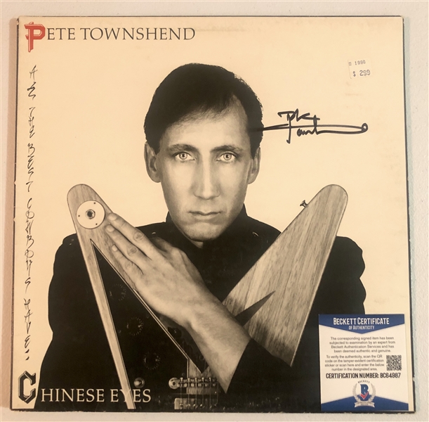 The Who: Pete Townshend In-Person Signed “Chinese Eyes” Album Record (John Brennan Collection) (Beckett/BAS Authentication) 