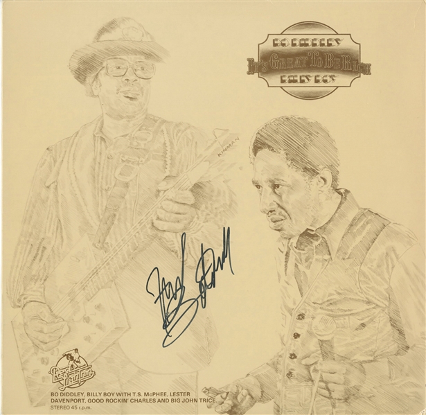 Bo Diddley Signed “It’s Great To Be Rich” Album Record (ACOA Authentication)