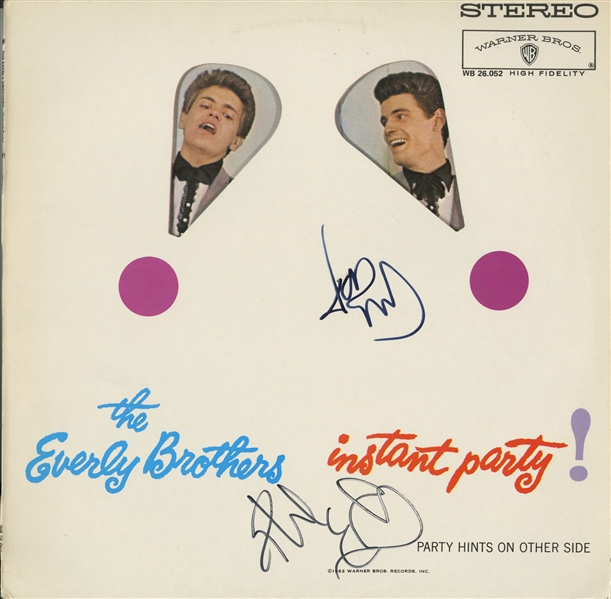 Everly Brothers Signed “Instant Party” Album Record (ACOA Authentication)