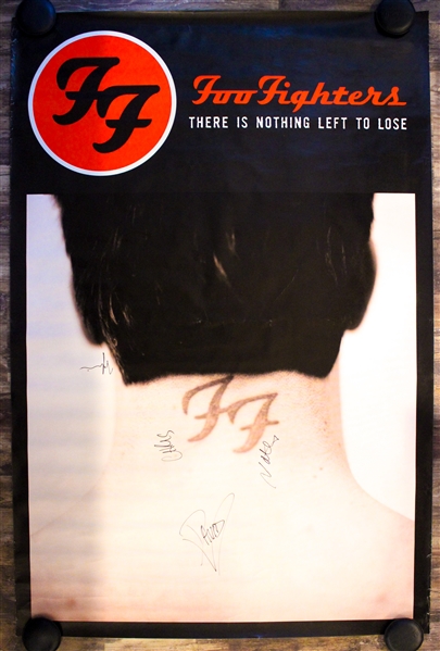 Foo Fighters Group Signed 40” x 60” “There is Nothing Left to Lose” Subway Poster (4 Sigs) (ACOA Authentication)