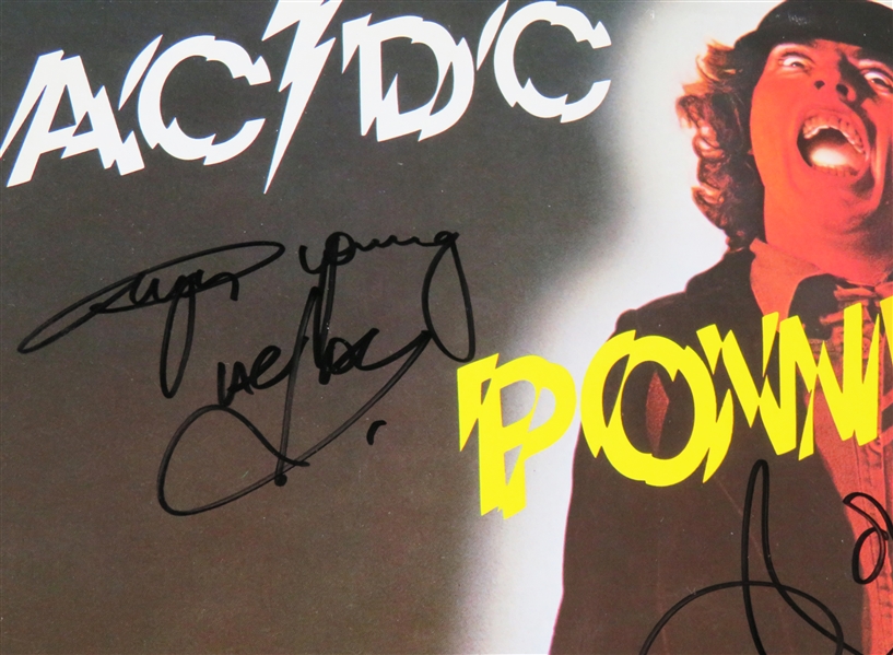 AC/DC Group Signed Powerage Album by All 5 Original Members (Beckett/BAS LOA, JSA LOA, & PSA/DNA LOA)