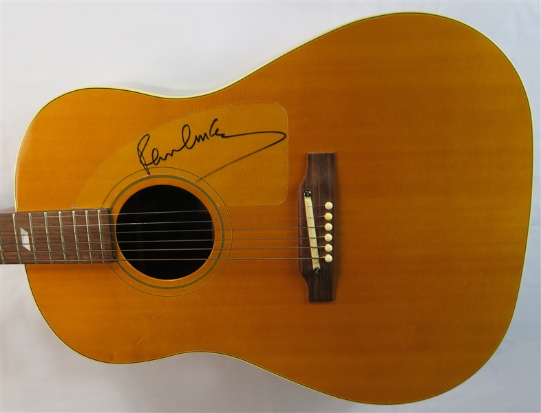 The Beatles: Paul McCartney Signed Epiphone Texan FT-79 McCartney Model Acoustic Guitar (Beckett/BAS LOA, JSA LOA, and Caiazzo LOA)