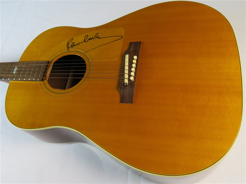 The Beatles: Paul McCartney Signed Epiphone Texan FT-79 McCartney Model Acoustic Guitar (Beckett/BAS LOA, JSA LOA, and Caiazzo LOA)